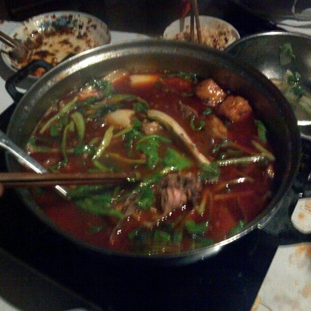 2013/02/06 — 从北京带的火锅料，晚上一起吃火锅，那个麻，那个辣