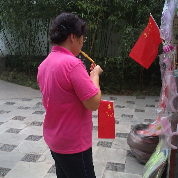 2013/07/19 — 这位啊英吹的哨是卖给陆游的人的。【来自圆明园海英拍摄】