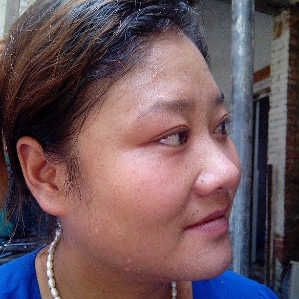 2013/08/10 — 海英累的满脸的汗水！
